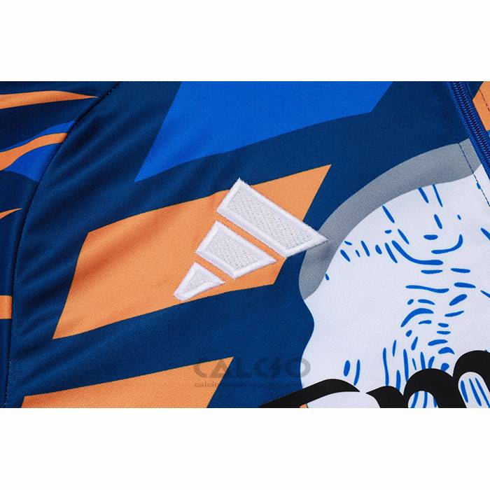 Tuta da Track di Felpa Real Madrid Bambino 2025-2026 Blu Bianco